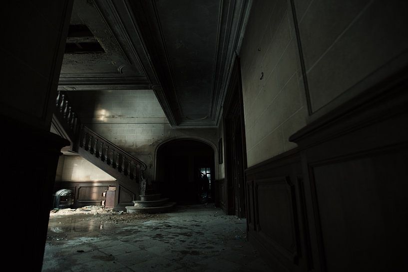 Shadowy Hall of an Abandoned Castle by Melvin Meijer