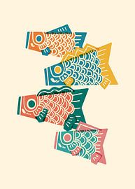 Colorful Koi Fish Pattern by Art Kingdom