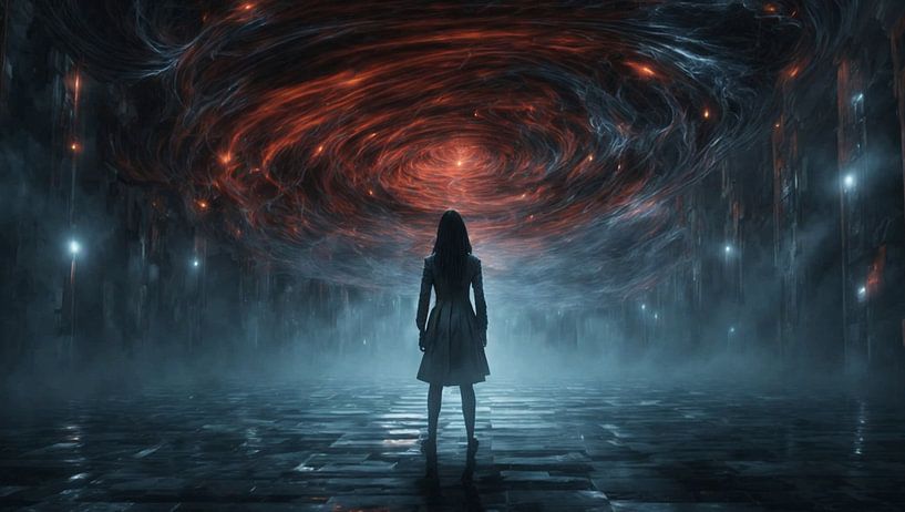 Frau in der Dunkelheit von Majestic Art
