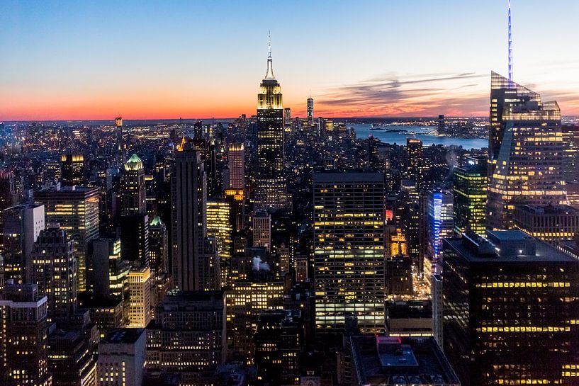 view from the rock of New York City by Eric van Nieuwland