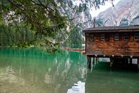 Wooden boathouse