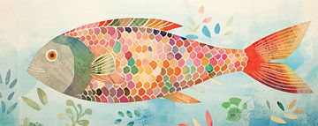 Fisch Aquarell Kunst von De Mooiste Kunst