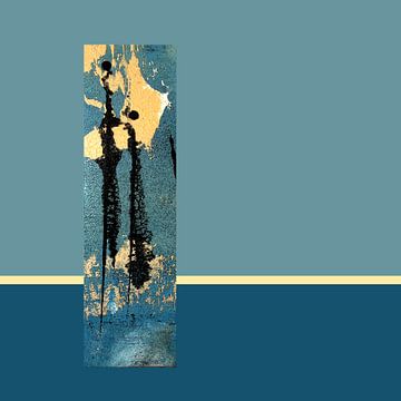 Abstrakte Farbfelder / grün gelb schwarz 2 von Kerstin Franz