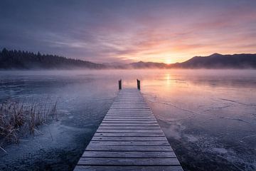 Nebelstimmung an einem Wintermorgen am Staffelsee von Christina Bauer Photos