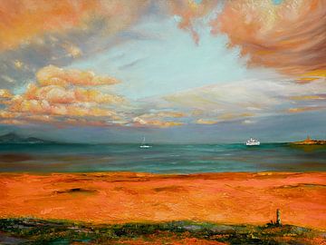 Landscape - Shore at Sunset by Marina Kozyr