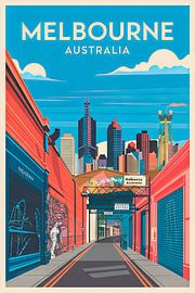 Melbourne, Australien. von Poster Art Shop