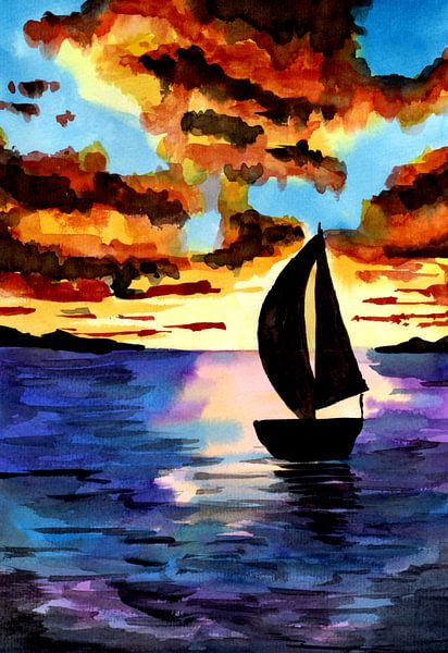 Coucher de soleil après la tempête par Sebastian Grafmann