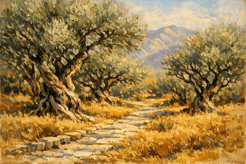 Olive Grove in the Morning