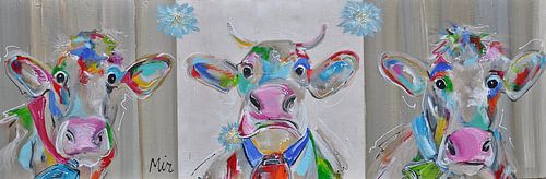 Oostenrijkse koe  trio met koeienbel.