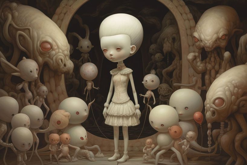 Aliens en monstertjes in een sprookjes fantasy wereld van Art Bizarre