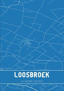 Blauwdruk | Landkaart | Loosbroek (Noord-Brabant) van Rezona