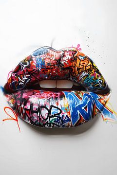 Female lips close-up by MNS Designs