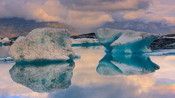 Sunrise Jokulsarlon, Islande sur Henk Meijer Photography