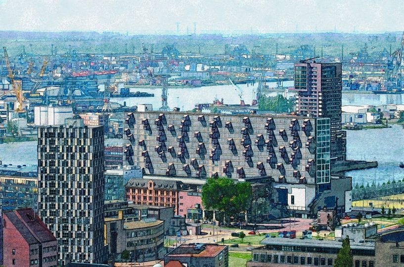  Quartier Lloyd et le Port de Rotterdam par Frans Blok