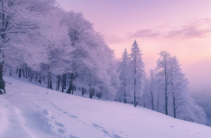 Verzauberter Wald im Nebel von fernlichtsicht