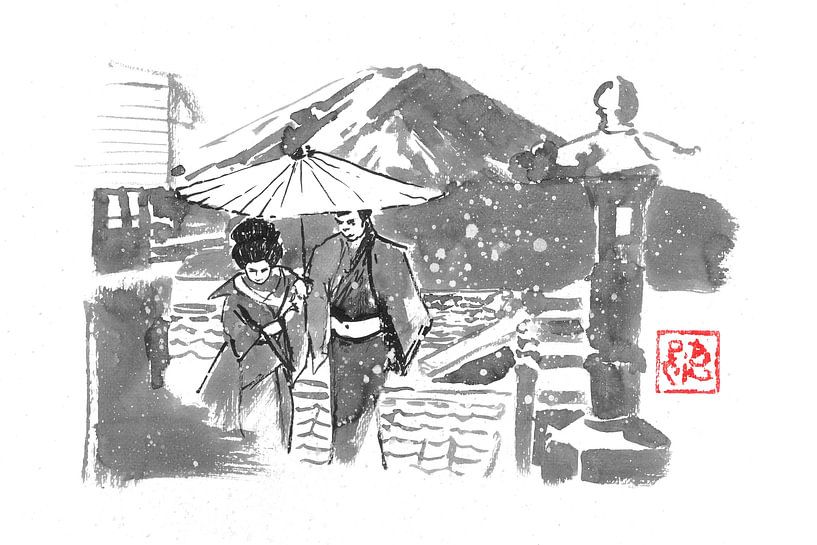 a walk in the snow by Péchane Sumie