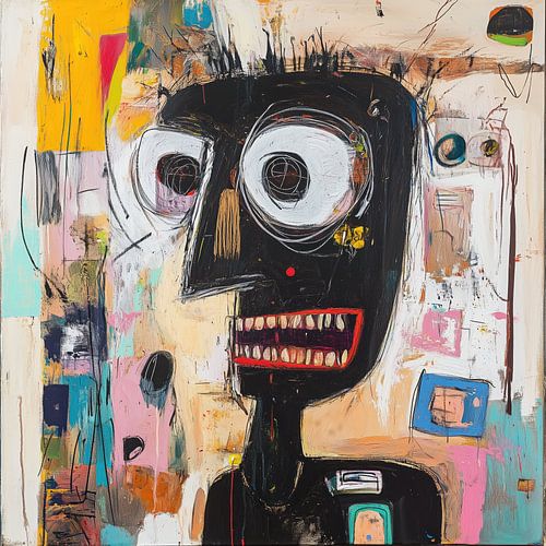 Geschokt gezicht abstract