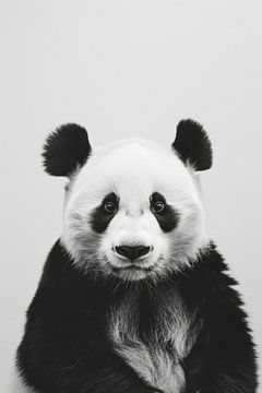 Panda in zwart-wit van Poster Art Shop