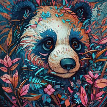 Panda In Kleur von ARTEO Gemälde