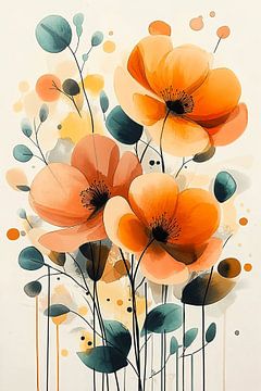 Bloemen Aquarel no.9 van Studio BB