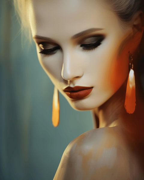 Modern portrait, close-up by Carla Van Iersel