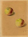 Zwei Äpfel, Edouard Manet von Liszt Collection Miniaturansicht