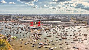 Sail Amsterdam 2025 on the IJ in front of central station