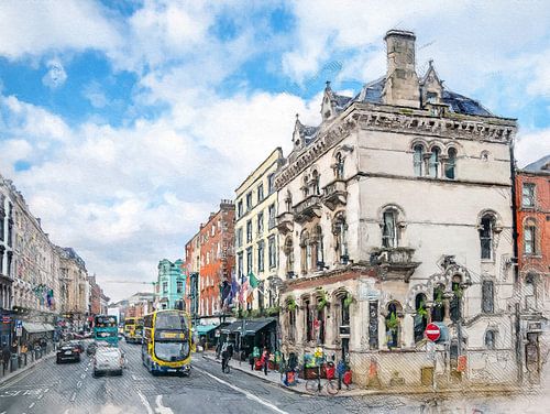 Aquarelle d'art de Dublin #Dublin
