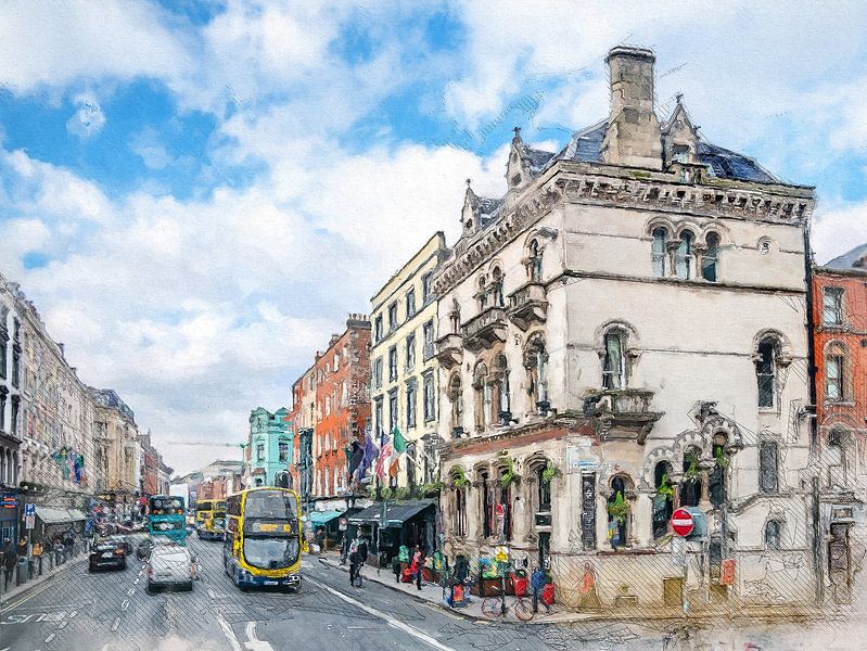 Dublin Aquarellkunst #Dublin von JBJart Justyna Jaszke