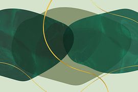 Abstracte Japandi-vormen, geometrisch organisch van Mad Dog Art