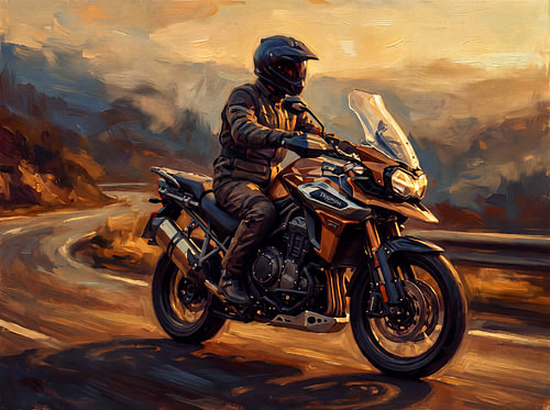Triumph Tiger 1200 on the Golden Pass