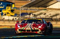 Ferrari in the early Le Mans morning