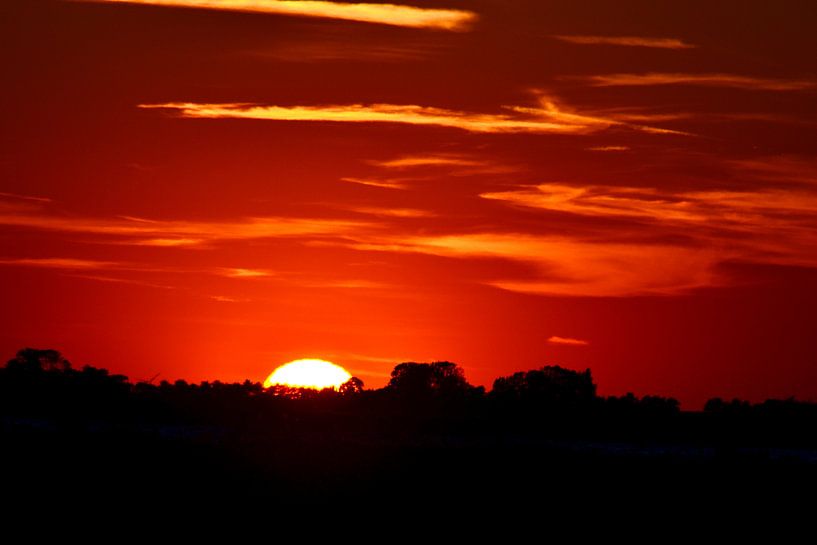 Zonsondergang bij Workum by Sidney Portier