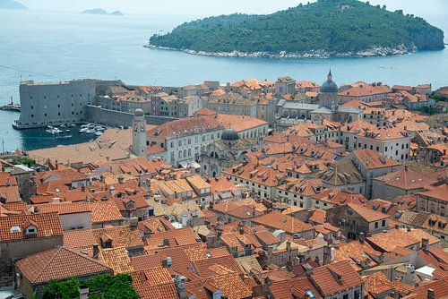 zicht op Dubrovnik, Kroatië