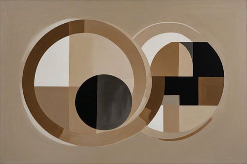 Geometrische harmonie in monochrome tinten