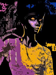 Abstract pop art woman