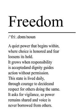 Freedom Definition - Blanc sur WordsThatInspire