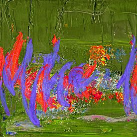Dans van kleuren op groen van Photoart-Naegele