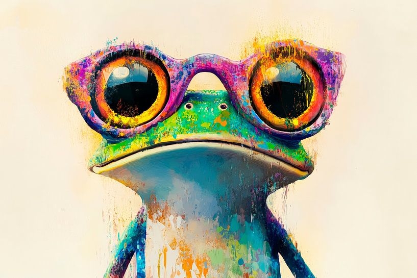 Regard coloré - les lunettes intelligentes de la grenouille par Poster Art Shop
