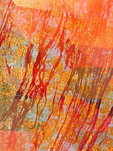 Korallen im Goldenen Meer ein moderner Natur Expressionist in Rot Gold Braun