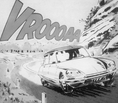 DS Citroen typographic  zwart wit