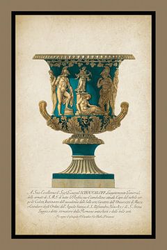Vase antique Diana en aqua - Gravure - Piranesi sur Behindthegray
