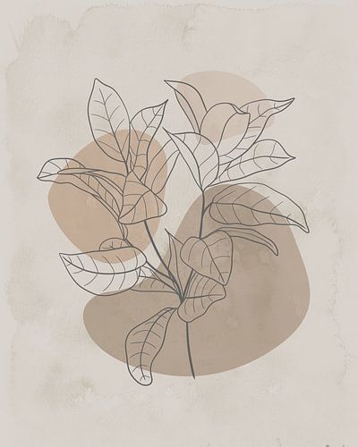 Minimalistische illustratie in neutrale kleuren