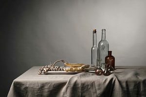 Nature morte avec coquillages, asperges et verrerie sur Affect Fotografie