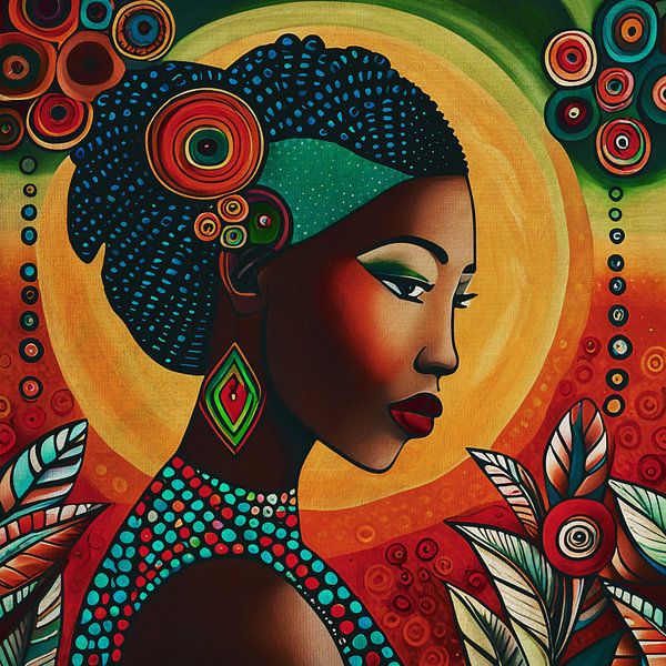 African flower girl nr 4 by Jan Keteleer