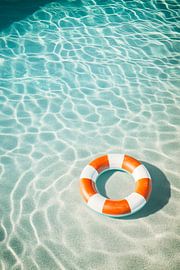 Bouée de sauvetage en eau claire sur Poster Art Shop