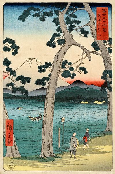 Mount Fuji to the left of Tōkaidō by Woodblocks en Posters