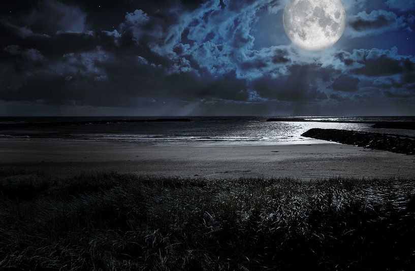 La lune à la mer par Bo Valentino
