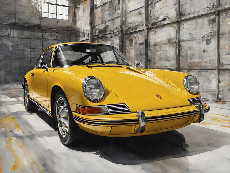 Porsche Pracht in Levendige Tinten van Bart Veeken
