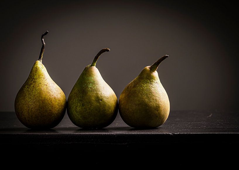 Three pears in a row by Marian Waanders